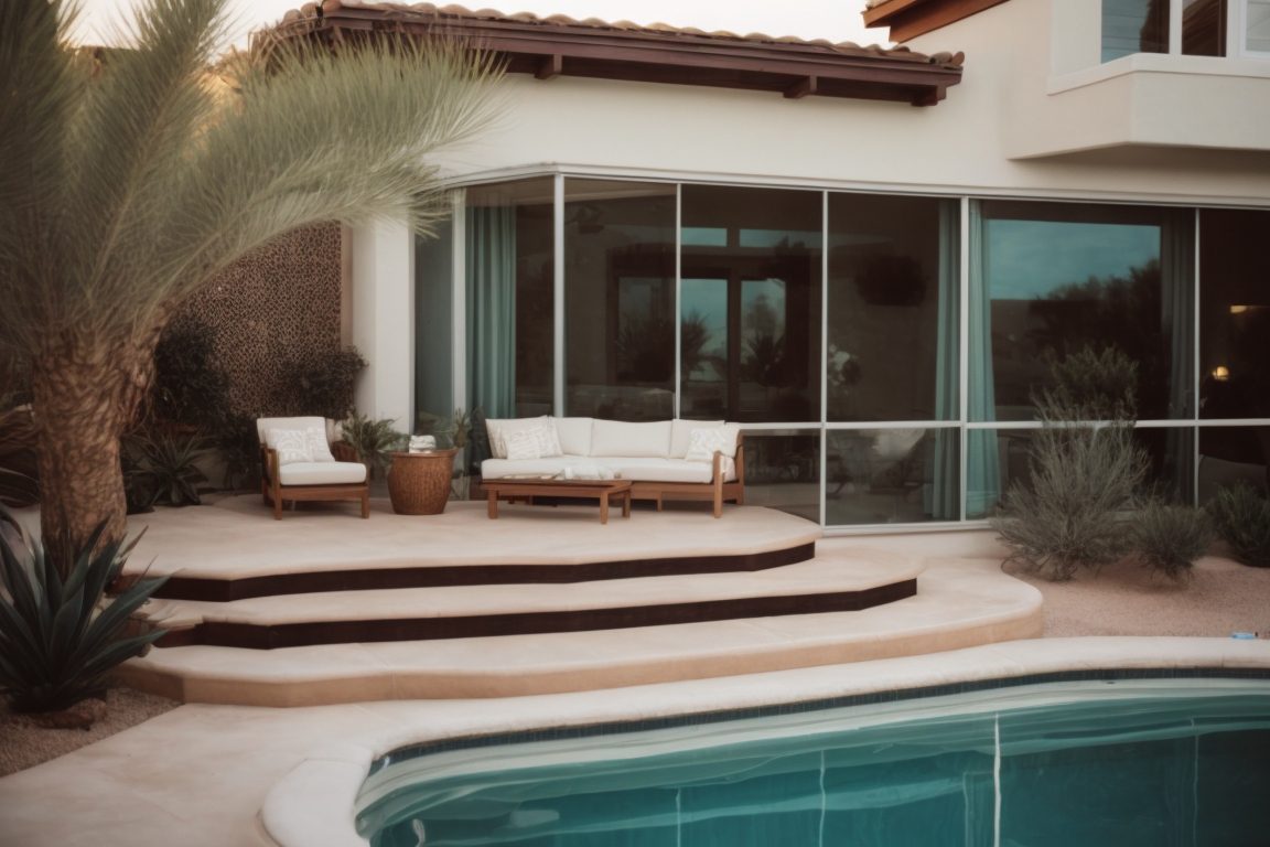 Las Vegas home with UV protective window film installed