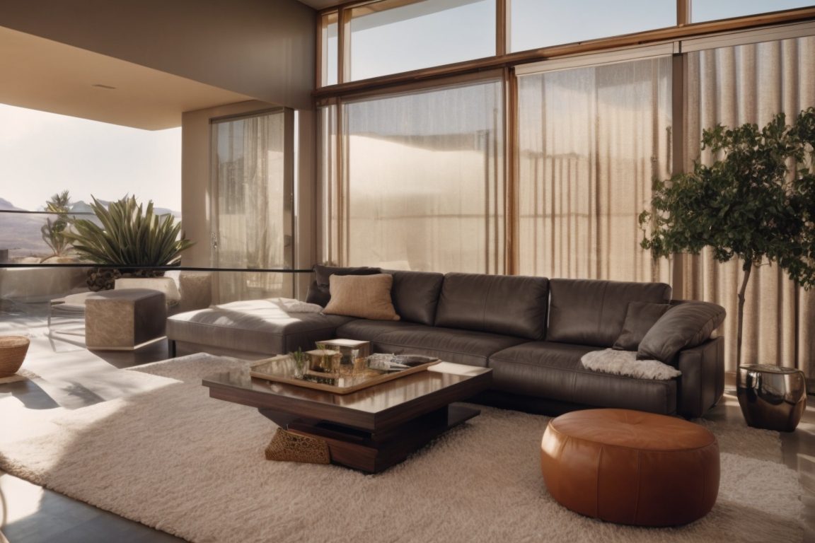 Las Vegas home interior with solar window film installed