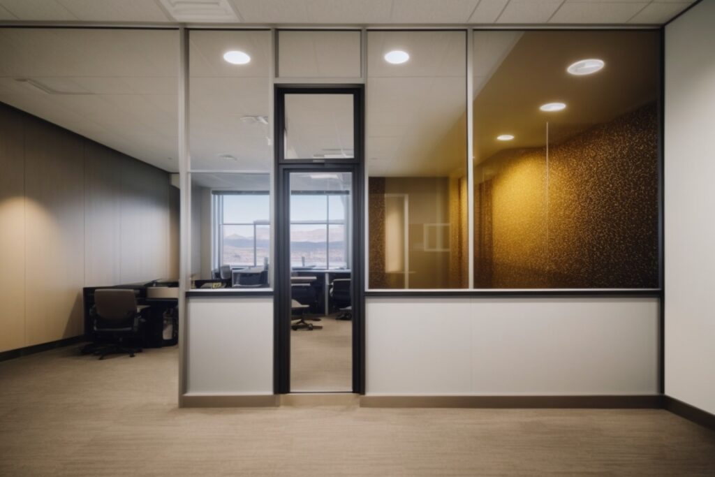 interior view Las Vegas office with decorative window film