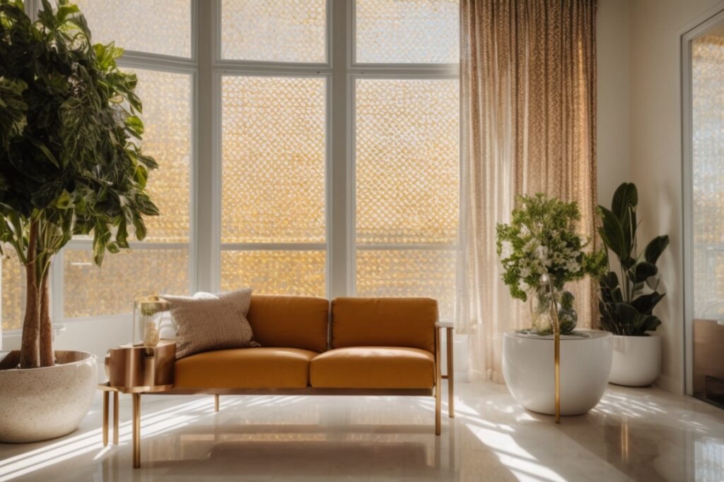 modern home interior with decorative window tint in Las Vegas