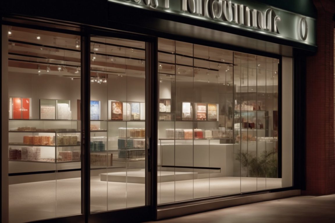 Las Vegas retail store with opaque decorative window films