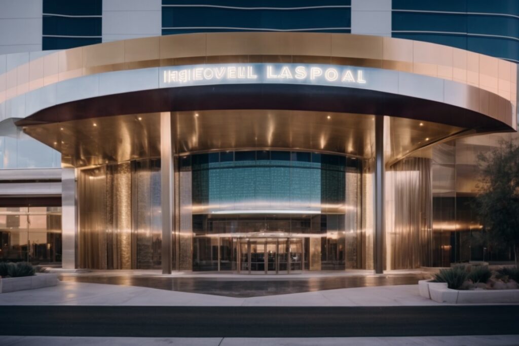 luxurious Las Vegas commercial building with energy-saving window films