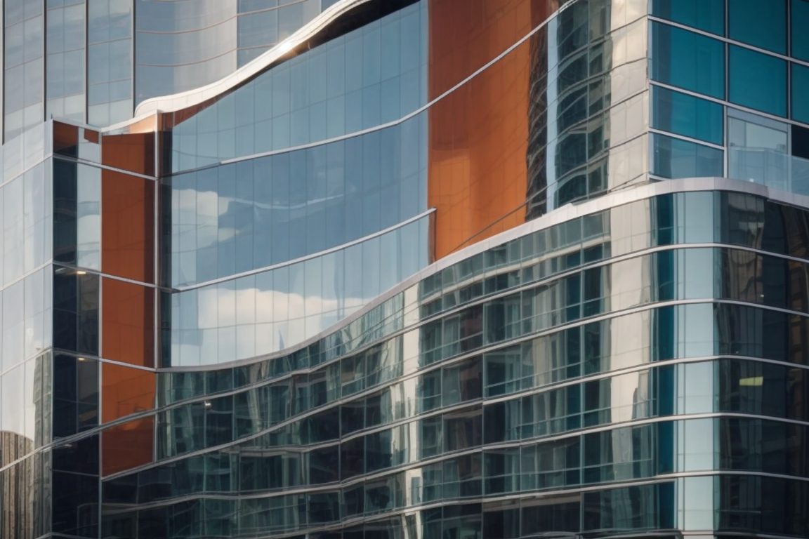 Las Vegas high-rise hotel with reflective commercial window film