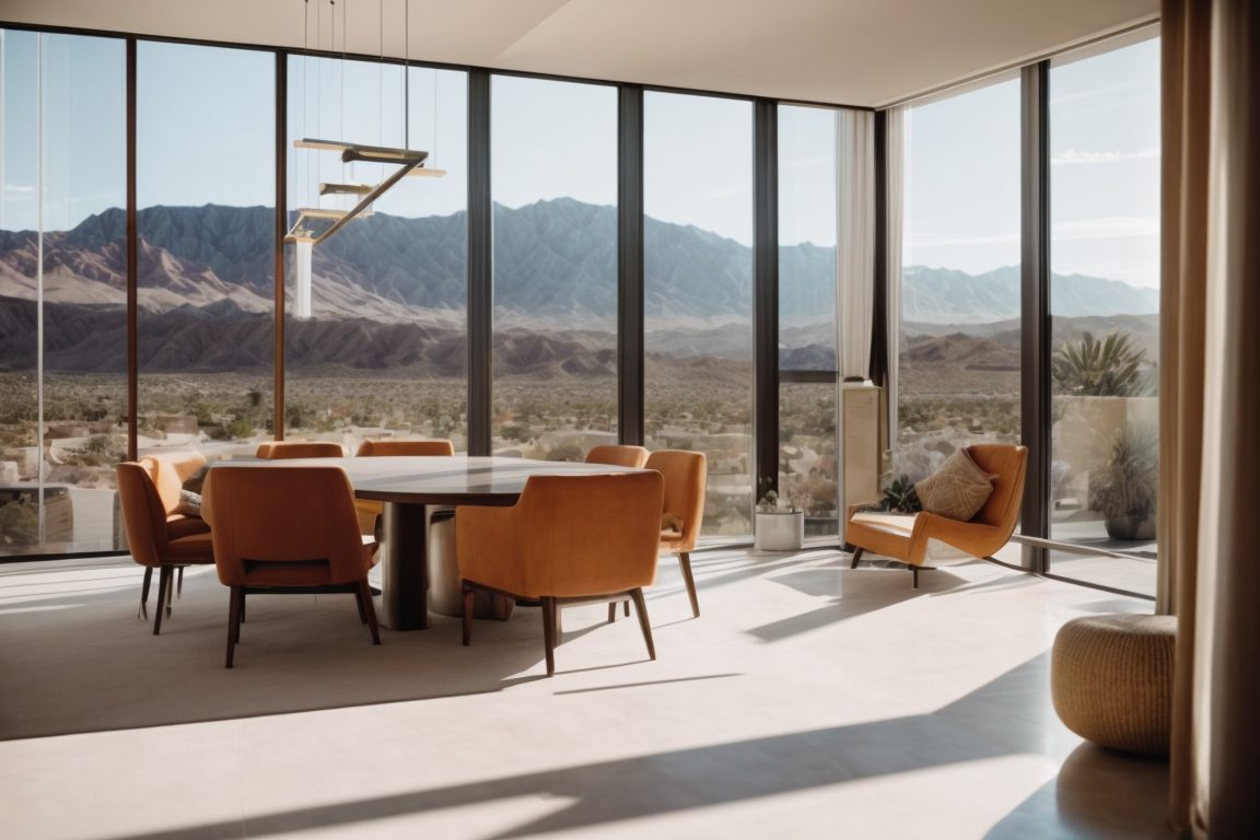 Las Vegas home interior with opaque privacy window film